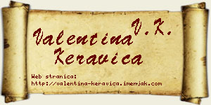 Valentina Keravica vizit kartica